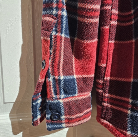 Sherpa Lined Plaid Jacket | Boston Traders Mens Size M | Cozy Inside & Out - Picture 4 of 8